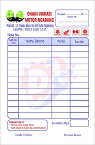 Nota custom 2ply /Nota Olshoop Nama Sendiri/Nota Laundry/Nota Bon Kontan/Nota/Nota Custom 2Ply rahma