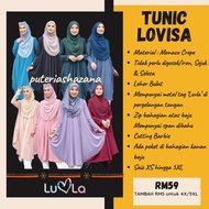 Tunic Lovisa | Luvla Blouse Tanpa Gosok | Ironless Plain Blouse Tunic Plus Size Muslimah