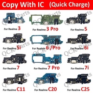 For Oppo Realme 7 7i 6 6i 5 5i 2 3 Pro C11 C20 C25 C12 C15 C21 USB Charging Port Micro Dock Connecto