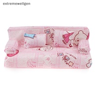 [extremewellgen] Dollhouse small Floral Fabric sofa set Furniture with 2 Doll accessories @#TQT