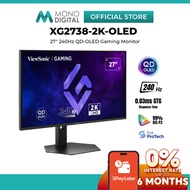 ViewSonic 27" XG2738-2K-OLED 240Hz QD-OLED Gaming Monitor with 0.03ms, HDR10, Ultra Fast & Built in 