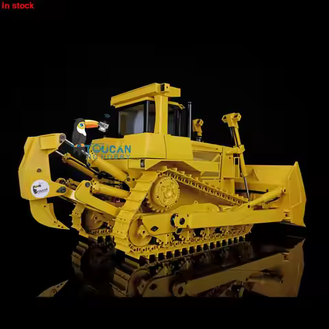 New DXR2 1/14 JDM 98 Metal RC Hydraulic Bulldozer Yellow Color RTR Assembled Radio Model Plow Dozer 