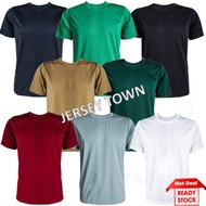 (JERSEY TOWN) MEN / WOMEN UNISEX PLAIN JERSEY T-SHIRT PLAIN CASUAL SHORT SLEEVES STRETCHABLE (BAJU T