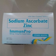 ImmunPro Sodium Ascorbate with Zinc 500mg 100pcs