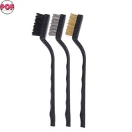 POP <hund> 1pc 7" Stainless Steel Copper Nylon Wire Brush Rust Scrub Remove Cleaning Tools