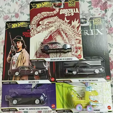 New Hot Wheels Entertainment Culture Series 1/64 Nissan Skyline Stranger Things Bmw Lincoln Alloy Di