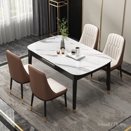 Dining Table Chair Retractable Small Apartment Household Solid Wood Slate Multifunctional Modern Sim