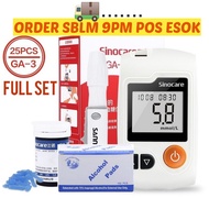 Sinocare Meter Uji Kencing Manis Blood Glucose Test 25pcs Meter & Refill