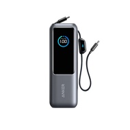 Anker Power Bank 25000mAh with Built-In and Retractable Cable 165W - Gray