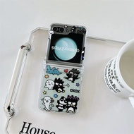 เคสโทรศัพท์มือถือ Samsung Galaxy Z Flip6 Flip5 Z Flip4 Z Flip3 เคสใสพิมพ์ลายแบดแบตซ์มารุ พร้อมสาย