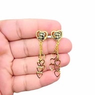 Dollar Earring Screw Type  W1.5cm/ H5cm. Gold Plated Not 916 Jewelry. Subang Dollar. Anting-anting.