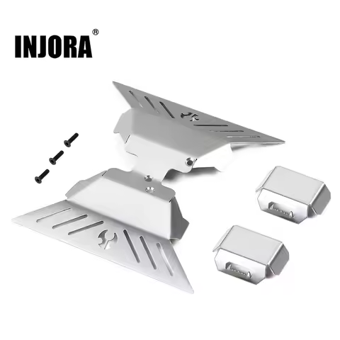 INJORA Stainless Steel Axle Protector Chassis Armor Skid Plate For RC Crawler Axial Capra 1.9 UTB AX