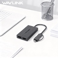 WAVLINK Universal HMDI Adapter Dual 1080P@60Hz 1 IN 2 Out USB to HDMI Converter For Windows, Mac OS,