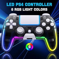 Saitake Controllers for PS4,Custom PS4 Remote with Hall 3D Joystick, RGB Wireless Game Controllers f