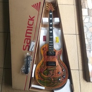 Gitar Elektrik Samick Jtr LN 30 / Samick LINDA 30 ELITE LP Ukir Naga Limited Edition Samick Lespaul