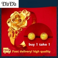 cincin emas 916 gold ring copper coin ring five emperors open money ring ethnic style index finger r