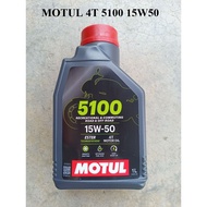 MOTUL 5100 15W50 FULLY SYNTHETIC 4T ENGINE OIL MINYAK HITAM MOTOR 100% ORIGINAL LC135 Y15 Y16