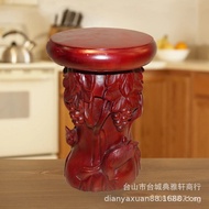 Nanmu Carving Tree Stump Root Carving Stool Handmade Stool Original Wood Carving Red Wood Solid Wood
