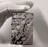全新有盒Zippo煤油打火機 清明上河圖 黑冰