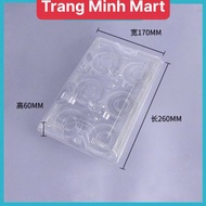 PLASTIC BOX FOR 2-4 -6 EGG TARTS/FRUIT TARTS/SWEET CAKES