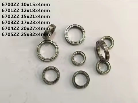 20pcs 6700ZZ 6701ZZ 6702ZZ 6703ZZ 6704ZZ 6705ZZ Ultra Thin Wall Metal Sealed Bearing Ball Bearing