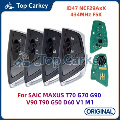 TopCarkey Original Smart Key ID47 NCF29AxX 434MHz for MAXUS T70 G70 G90 V90 T90 G50 D60 V1 M1