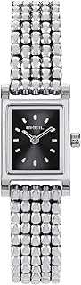 Women's Demure Dial Silver Movement Only Time Quartz E Bracelet Steel Silver TW2103, silver, black, 