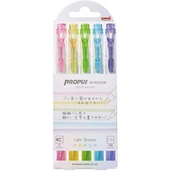 uni視窗螢光筆/ PUS-103T.5C2/ 5支入/ 淺綠+淺藍+淡粉紅+淡紫+淡黃