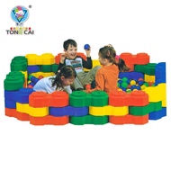 Kindergarten Plastic Building Blocks Toys Construction Large Building Blocks Children Large Ball Poo