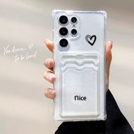 Card Holder เคส TPU For Samsung A56 A55 A54 A16 A06 A05S S24 Ultra A15 A14 A23 A52 A52S A35 A36 A53 