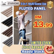 Fluted Wall Panel 4.8ft/9.5ft  WPC Strip Series Wall Gate Decoration 木格珊墙 Dinding Wall Board Panel 1