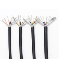 Black Shielded Cable UL2464 28 26 24 22 20 18AWG  2 3 4 5 6 8 10 12-25 Cores Shielded Wire Tin Plate
