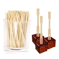 RORA - (100 Pcs) Disposable Bamboo Fork l Wooden Fork Cake Stick l Coklat B40 l Disposable Fruit For