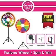 Fortune Wheel Stand | Spin Wheel | Lucky Draw Spin Wheel with Printing  (FREE Design)