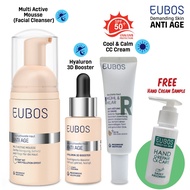 EUBOS Anti-Age Cleanser_Booster_CC Cream 3 in 1 bundle Free Hand Cream Sample
