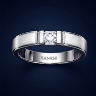 SAN950 Men's Ring 950 Silver P322 – Gold Palladium Option PLATINUM – Engagement Wedding ELEGAN