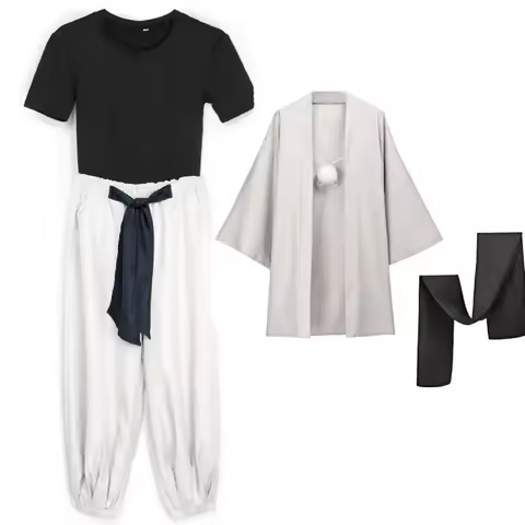2026 Toji Fushiguro Cosplay Costume Stretchy Top Pants Outfit Adult Unisex Short Sleeve Top Pants Su