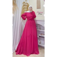 Gamis S Arrini Dress Ang Variasi Rompi Bahan Ceruty Baby Doll