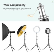 Photography Lighting Stand Stuido Light Tripod Stand Metal Ring Light Stand 200cm/ 78.7in Max. Heigh