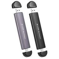 Type C+USB 2Combination1Nvme M.2 SSD ,NGFF M.2 SSD Enclosure External Hard Drive