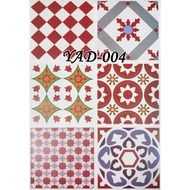 METH YAD 004 FYC1010 STICKER TILE 45CM X 30 CM CONTENTS 6 BOXES MAROON TILES