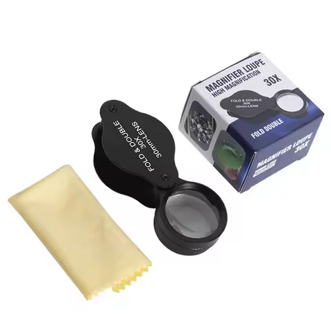 30mm Folding Hand Lens 30mm Metal Magnifying Glass Lens Handheld Pocket Magnifying Glass Lens For Ge