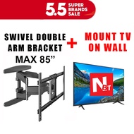 Heavy Duty Swivel double arm mount bracket include install tv package tv bracket tv mount wall mount 55 inch to 86 inch