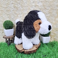 MATA Beagle Dog Doll Embroidered Eyes Std Beagle Puppy Doll