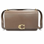 成色極佳 ◇ COACH CC416 Bandit 單肩包，帶吊飾，皮革斜挎包，ブラウン配金色五金，女士款