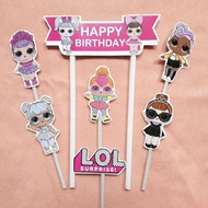 Topper toper decoration skewer cake birthday cake happy birthday character lol surprise contents 7