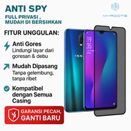 Myroots Tempered Glass Anti Spy Oppo R17 Pro R17 F19 Pro+ Plus F19 Pro F19 F17 Pro F17 F15 F11 Pro F