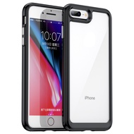 Case for iPhone 7 Plus Acrylic Case iPhone 8 Plus Transparent Solid Color Shockproof Space Case