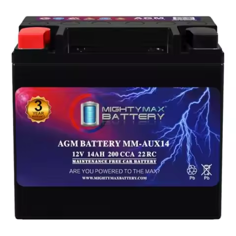 12V 14Ah 22RC 200 CCA Rechargeable AGM Car Battery for Reliable Performance in Various Applications