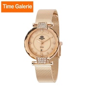 ROSCANI ROSWES06460 Diamond Cut Crystal Stainless Rose Gold Strap Analog Women Watch